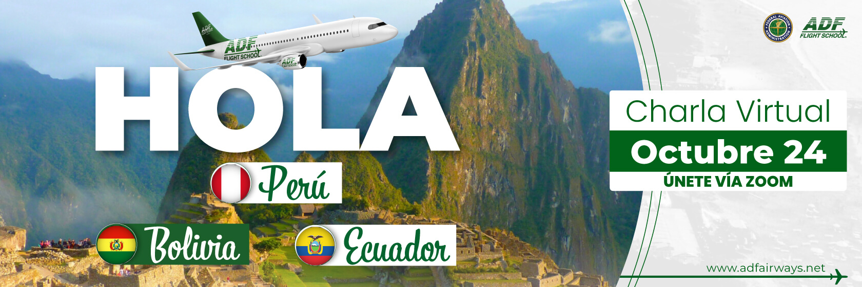 Estudiar para piloto Peru, Bolivia, Ecuador